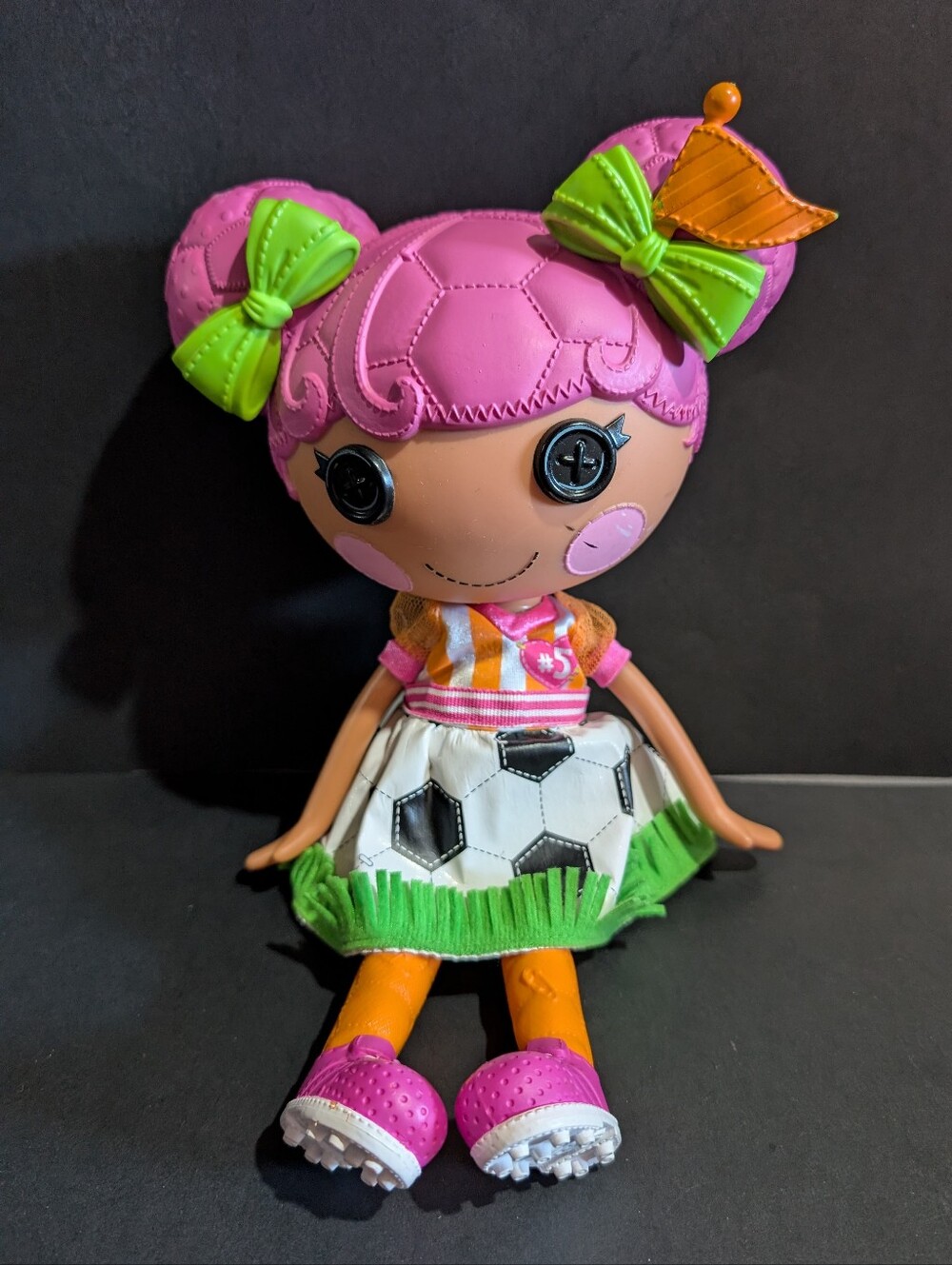 Lalaloopsy Whistle Kick And Score Large Doll 12" Dress Shoes  Full Size Soccer